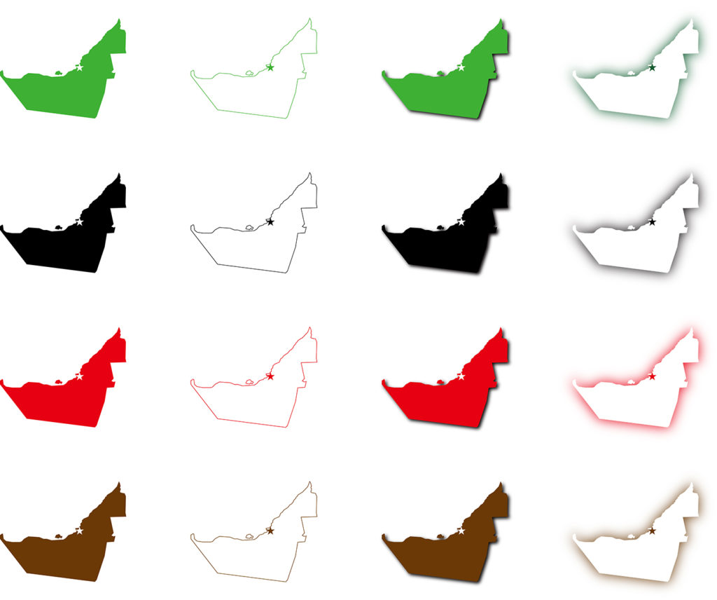 アラブ首長国地図