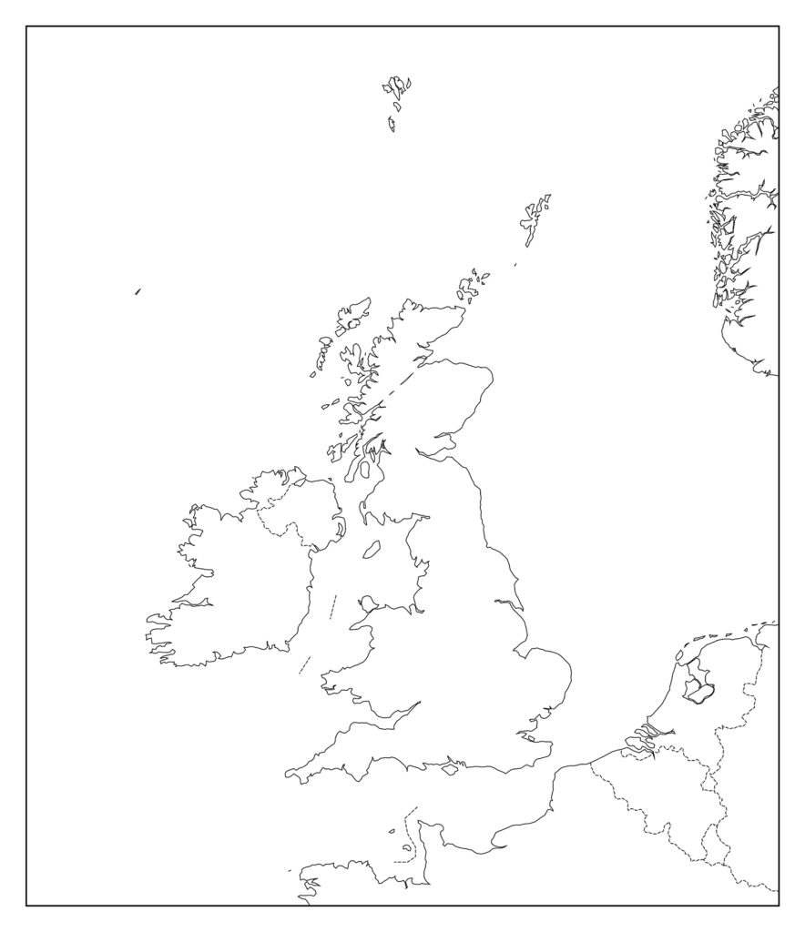 イギリス白地図