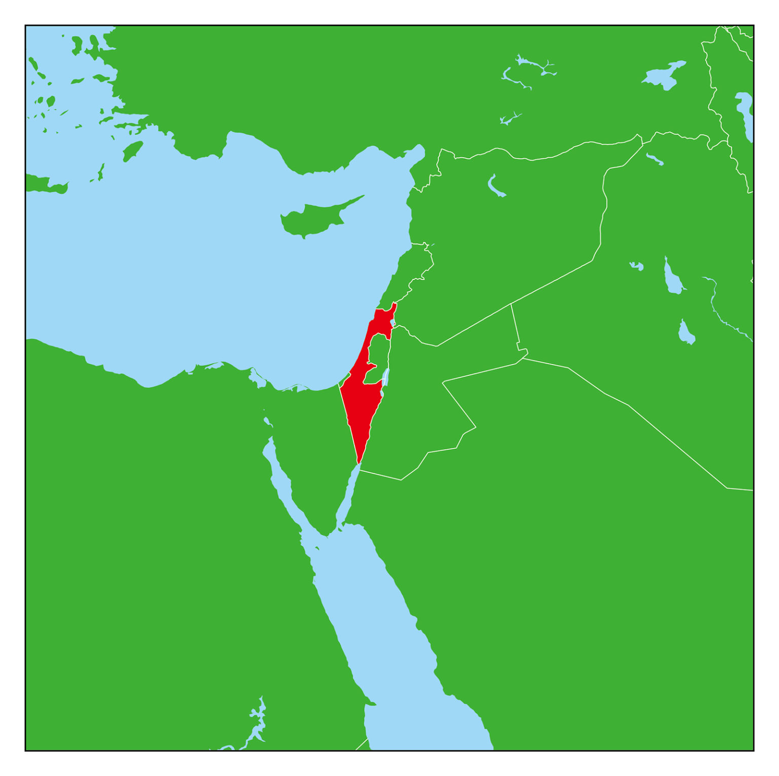 イスラエルのフリー素材地図 世界地図