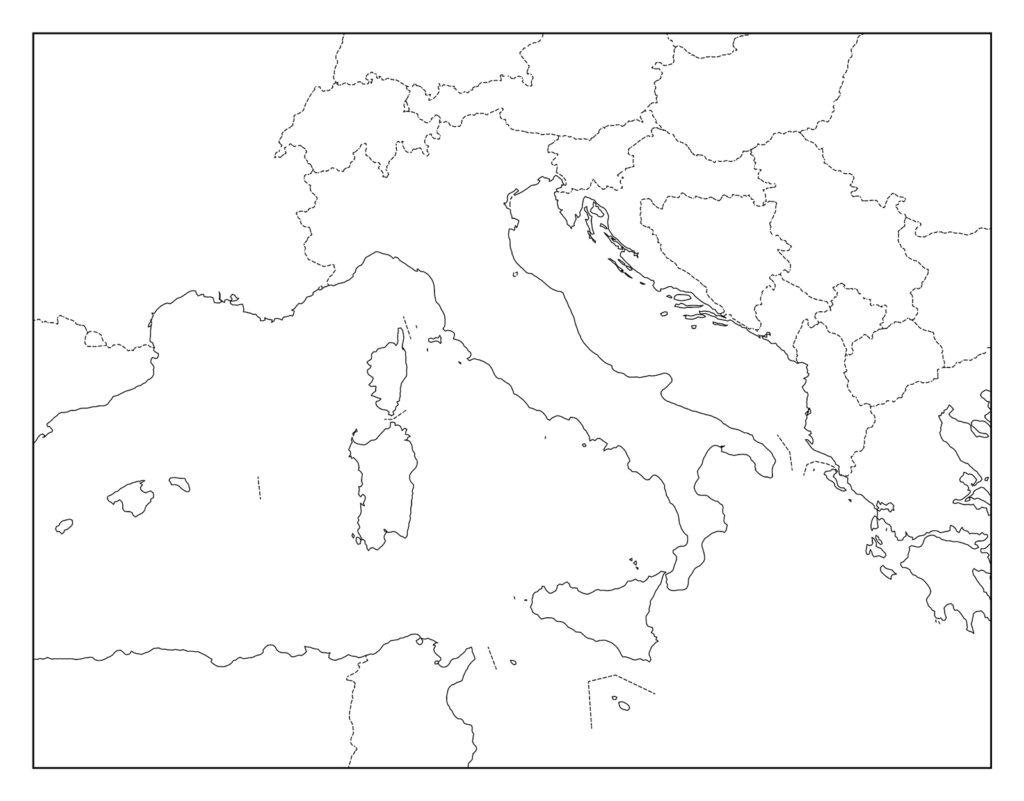 イタリア白地図