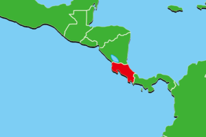 コスタリカ地図