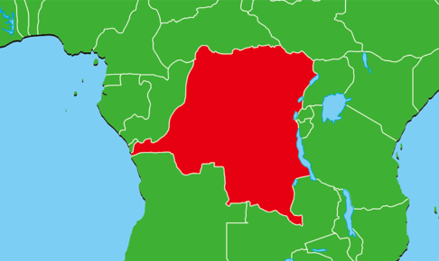 コンゴ民主共和国地図
