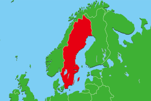 スウェーデン地図