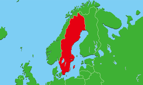 スウェーデン地図
