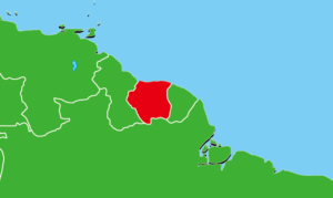 スリナム地図