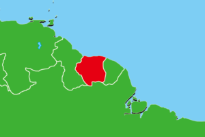 スリナム地図