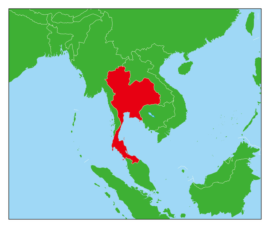 タイ地図-赤