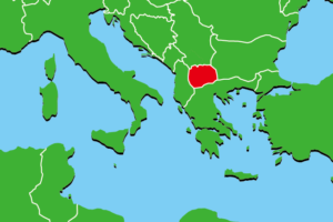 北マケドニア地図