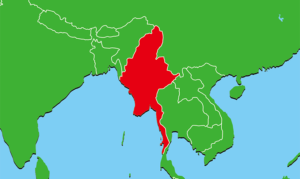 ミャンマーの地図