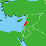 レバノンの地図