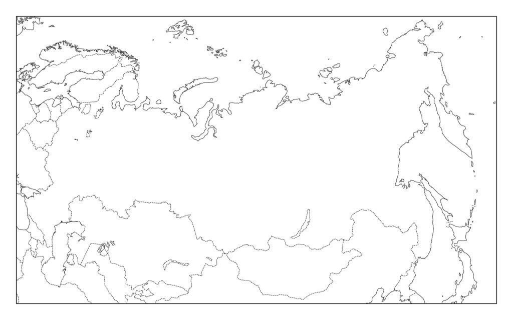 ロシア白地図