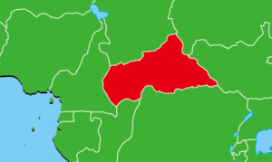 中央アフリカ地図