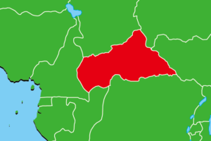 中央アフリカ地図