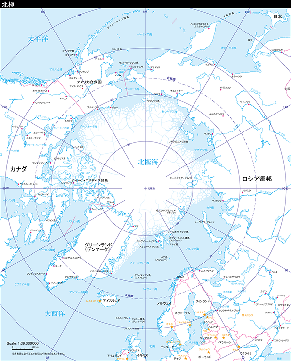 北極地域地図