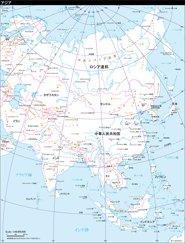 アジア地域地図