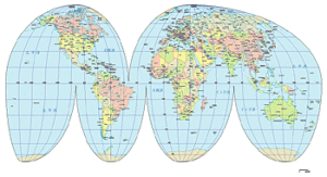 グード図法世界地図