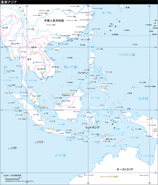 東南アジア地域地図