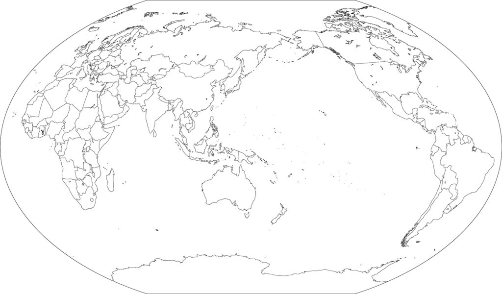 世界地図-ヴィンケル図法as-イラストAC用