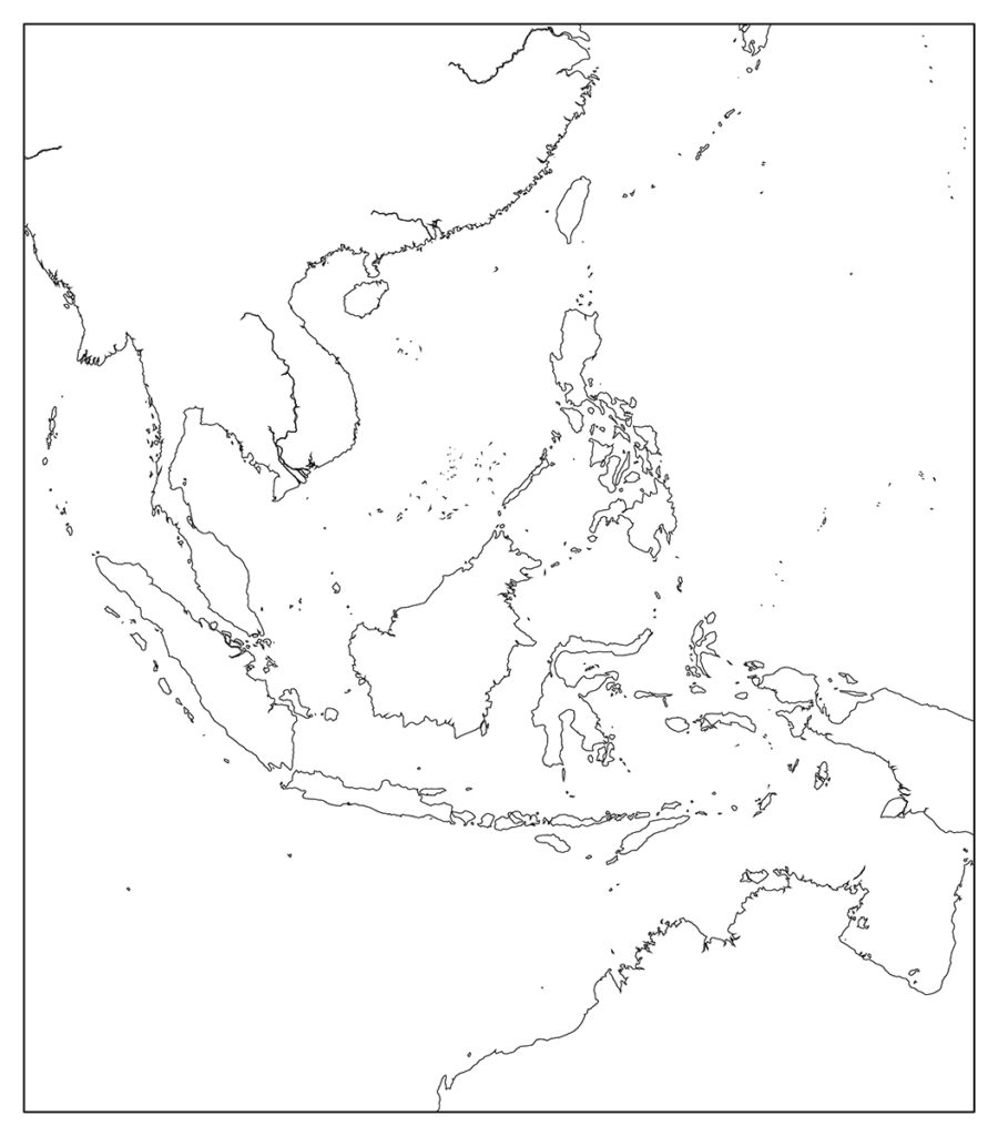 東南アジア地域-白地図-国境なし