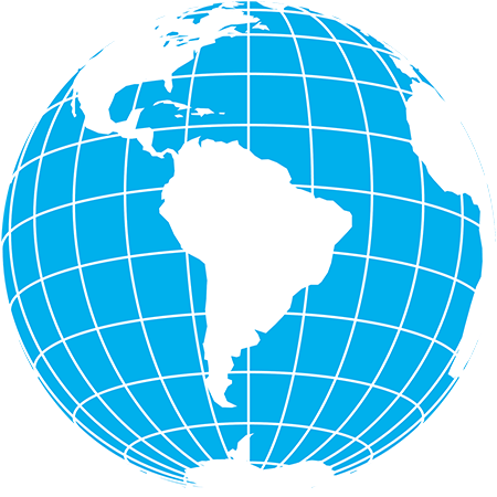 射図法-南アメリカ-緯度経度