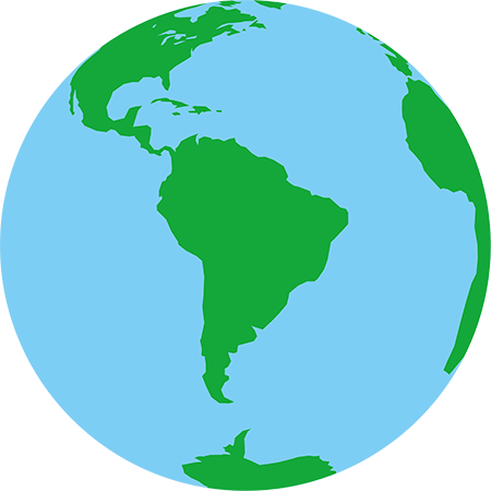正射図法-南アメリカ