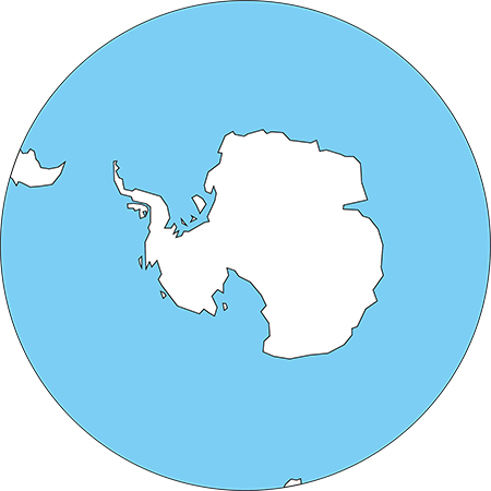 正射図法-南極-白-海