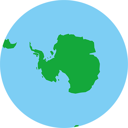 正射図法-南極