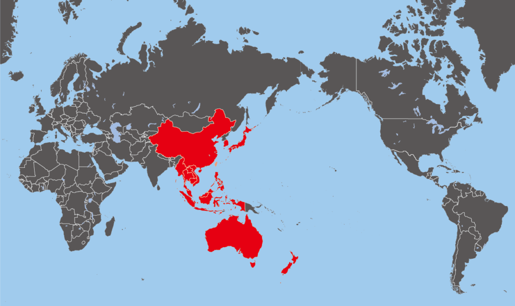 RCEPの国々(インド離脱)