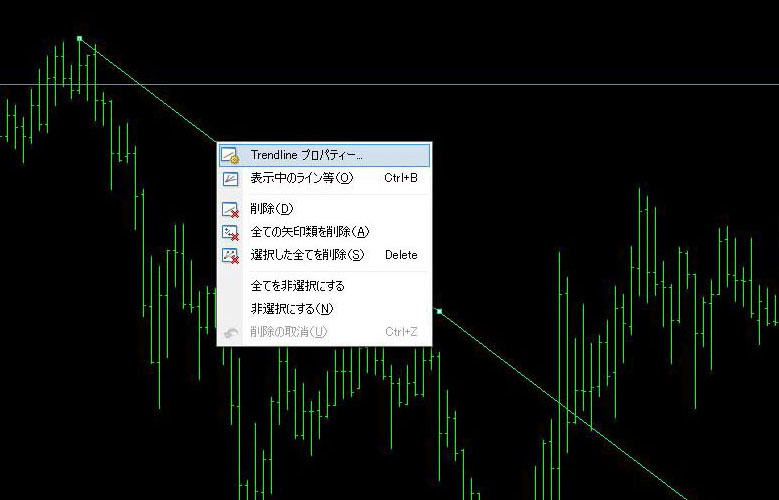 Trendlineのプロパティー