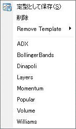プルダウンメニューのチャートの定形チャート