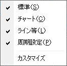 プルダウンメニューの表示のツールバー