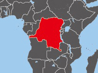 コンゴ民主共和国の位置