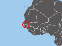 ガンビアの位置