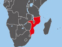 モザンビークの位置