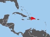 ドミニカ共和国の位置