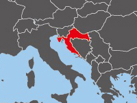 クロアチア共和国の位置