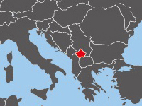 コソボ共和国の位置