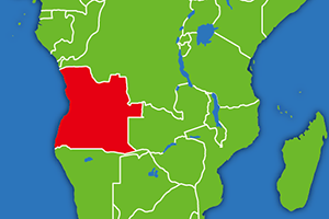 アンゴラの地図画像