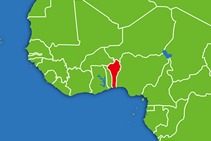 ベナンの地図画像