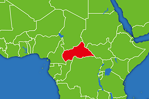 中央アフリカの地図画像