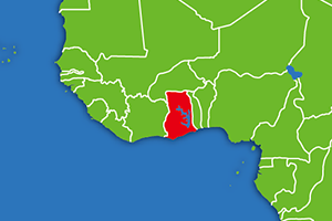 ガーナの地図画像