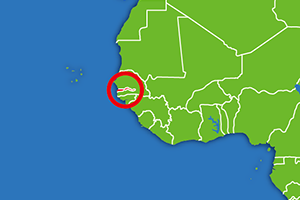 ガンビアの地図画像