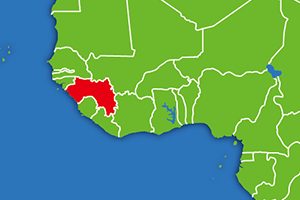 ギニアの地図画像