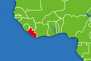 リベリアの地図画像