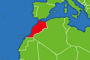 モロッコの地図画像