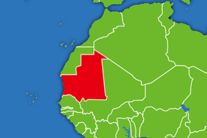 モーリタニアの地図画像