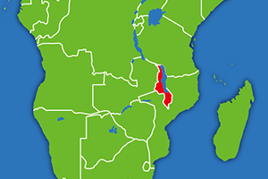 マラウイの地図画像