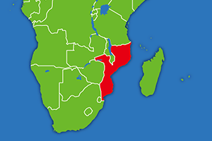 モザンビークの地図画像