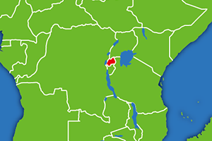 ルワンダの地図画像