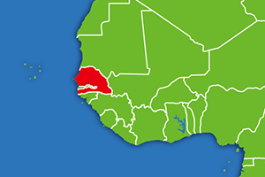 セネガルの地図画像